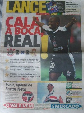 Jornal Lance Edição Corinthians Campeão Mundial 2000